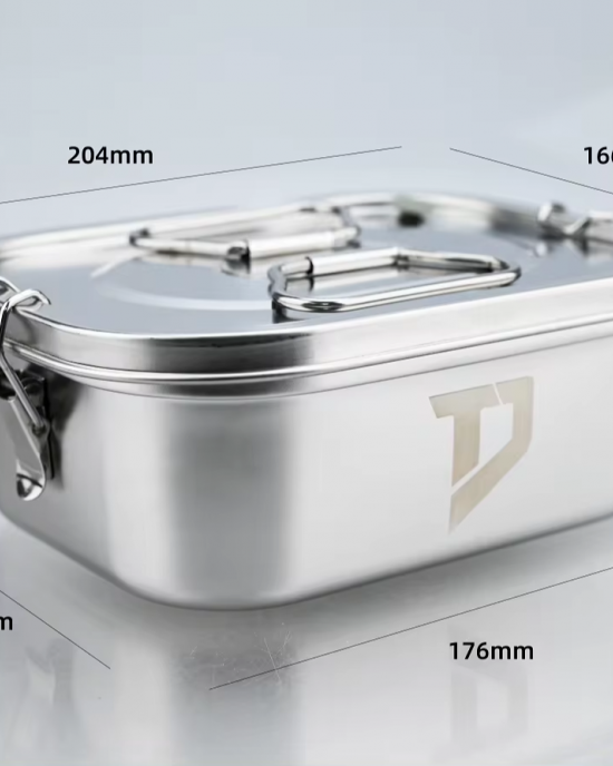 Customizable Stainless Steel Square Sanitary Lunch Box with Acceptable Logo and Color Tableware Product Customizable Stainless Steel Square Sanitary Lunch Box with Acceptable Logo and Color Tableware Product