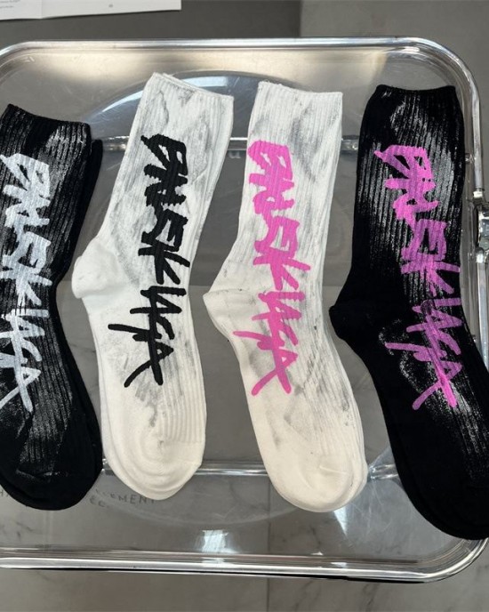 Wholesale Fashion Trending Graffiti Ribbed Socks Women High Quality Streetwear Cotton Crew Socks Wholesale Fashion Trending Graffiti Ribbed Socks Women High Quality Streetwear Cotton Crew Socks
