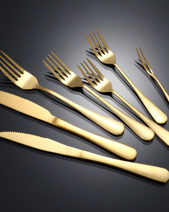 Wholesale Stainless Steel Cutleries Bulk Gold Flatware Fork Knife And Spoon Cutlery Party Dining Silverware Set Wholesale Stainless Steel Cutleries Bulk Gold Flatware Fork Knife And Spoon Cutlery Party Dining Silverware Set