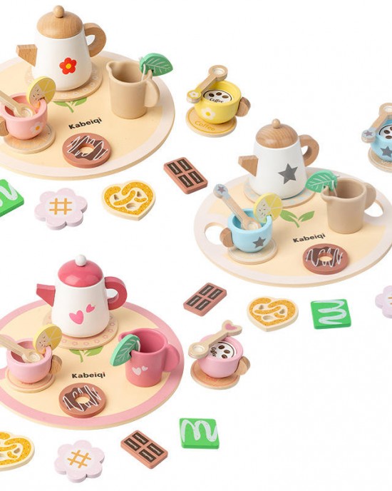 YUCI New Afternoon Tea Set Toy Role Pretend Play Kitchen Toy Wooden Children's Afternoon Tea Puzzle Toys for Girls YUCI New Afternoon Tea Set Toy Role Pretend Play Kitchen Toy Wooden Children's Afternoon Tea Puzzle Toys for Girls