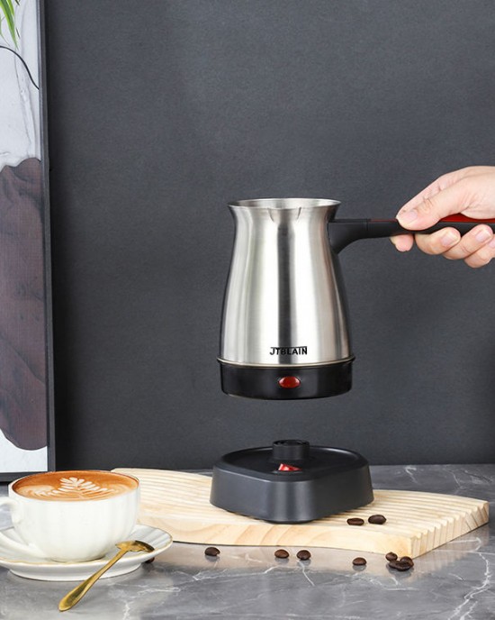Popular Electric Coffee Kettle Stainless Steel Turkish Coffee Pot and Cup for Household and Hotel Use for Restaurants Popular Electric Coffee Kettle Stainless Steel Turkish Coffee Pot and Cup for Household and Hotel Use for Restaurants