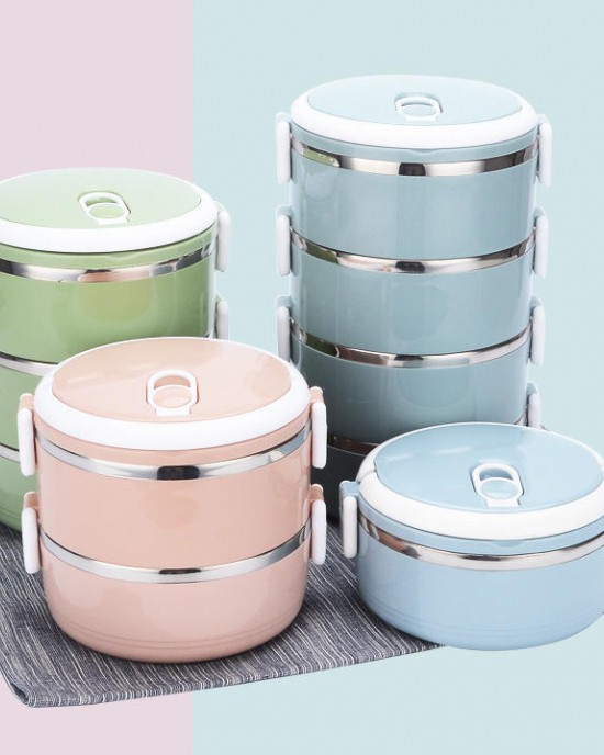 Competitive Price Stainless Steel Kids Lunch Box 1-4 Tiers Food Storage Container Competitive Price Stainless Steel Kids Lunch Box 1-4 Tiers Food Storage Container