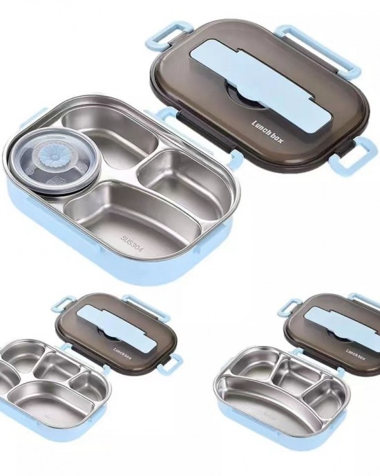 Wholesale Compartment Design Sealed Leakproof High Capacity Food Container Stainless Steel Bento Lunch Box With Cutlery Wholesale Compartment Design Sealed Leakproof High Capacity Food Container Stainless Steel Bento Lunch Box With Cutlery