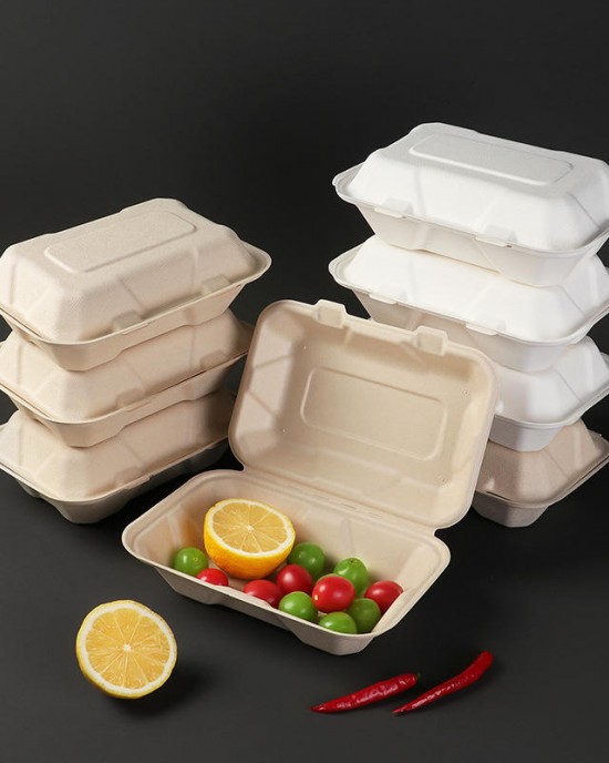 Disposable Bagasse Container Box Takeaway 1000ml Lunch Box High Temperature Resistant Bagasse Heatable Pulp Lunch Boxes Disposable Bagasse Container Box Takeaway 1000ml Lunch Box High Temperature Resistant Bagasse Heatable Pulp Lunch Boxes