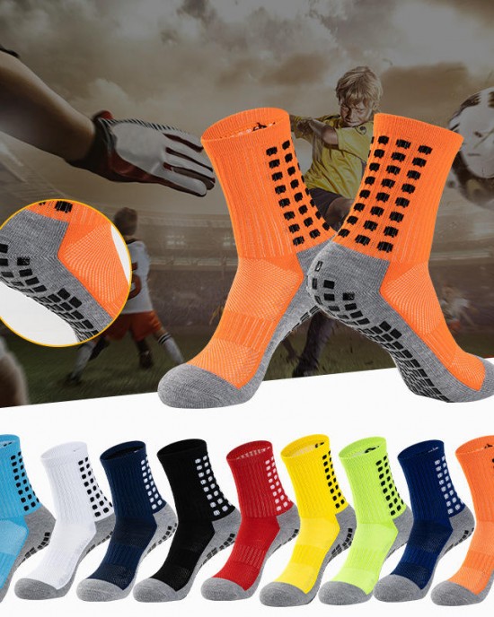 Custom Outdoor Breathable Running Cycling Socks Anti Slip Grip Soccer Football Socks for Men Custom Outdoor Breathable Running Cycling Socks Anti Slip Grip Soccer Football Socks for Men