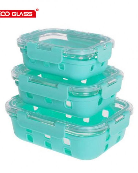 microwave safe glass meal bpa free food storage containers airtight lunch box with silicone sleeve microwave safe glass meal bpa free food storage containers airtight lunch box with silicone sleeve