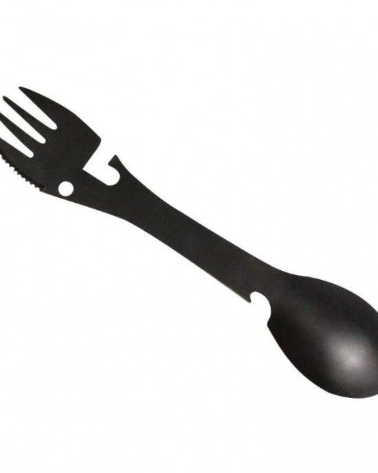 Stainless steel multifunctional 5 in 1 knife, fork and spoon outdoor picnic integrated camping convenient tableware Stainless steel multifunctional 5 in 1 knife, fork and spoon outdoor picnic integrated camping convenient tableware