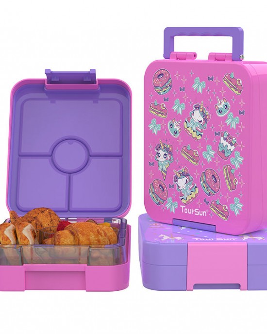 Children 4 Compartment Plastic Office School Lunch Container Kids Bento Lunch Box For Kids Children 4 Compartment Plastic Office School Lunch Container Kids Bento Lunch Box For Kids