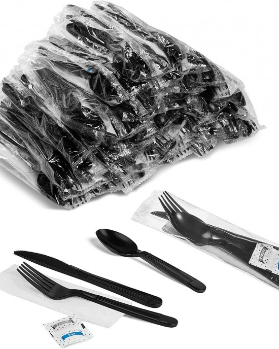 Plastic Spoon Plastic Fork Disposable Plastic Cutlery Set Includes Forks Spoons & Knives for Restaurant Takeout Plastic Spoon Plastic Fork Disposable Plastic Cutlery Set Includes Forks Spoons & Knives for Restaurant Takeout