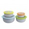 4Pcs/Set Bpa Free Food Container Microwave Safe Bento Lunch Box Plastic Food Storage Bowl Fresh Seal Bowl Set With Lid
