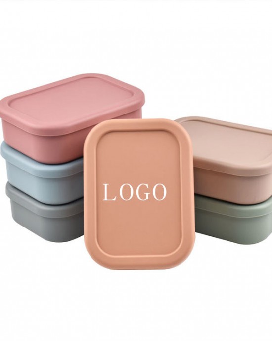 Custom logo Environmental Food Grade Portable Crisper for Children Adult Silicone Bento Lunch Box Custom logo Environmental Food Grade Portable Crisper for Children Adult Silicone Bento Lunch Box