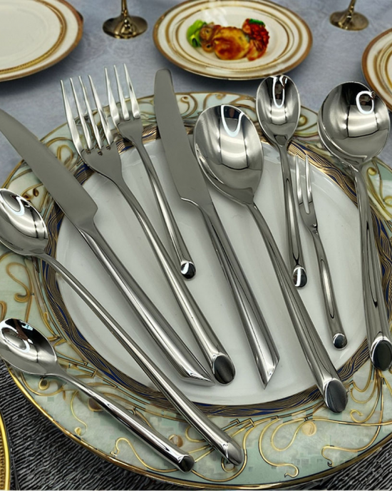 High Quality Table Fork and Knife Spoon Set Flatware with Smooth Handle Cutlery Set with Mirror Polish Hotel Stainless Steel High Quality Table Fork and Knife Spoon Set Flatware with Smooth Handle Cutlery Set with Mirror Polish Hotel Stainless Steel