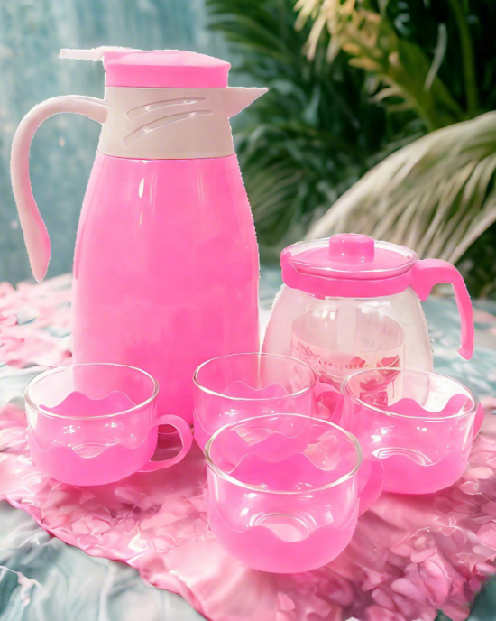 Modern Design 6-Piece Tea Set for Home Use Sustainable Plastic Coffee Pots Cup Filter 1000ml Capacity Classic Style Modern Design 6-Piece Tea Set for Home Use Sustainable Plastic Coffee Pots Cup Filter 1000ml Capacity Classic Style