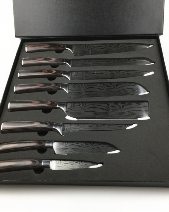 Cheapest Stainless Steel Knife Set with PAKKA Handles Cheapest Stainless Steel Knife Set with PAKKA Handles