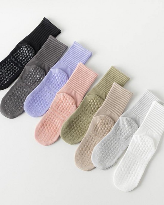 Custom Logo Anti Slip Grip Cotton Reformer Women Sport Yoga Pilates Grippy Socks Unisex Socken With Bottom Grippers Big Size Custom Logo Anti Slip Grip Cotton Reformer Women Sport Yoga Pilates Grippy Socks Unisex Socken With Bottom Grippers Big Size
