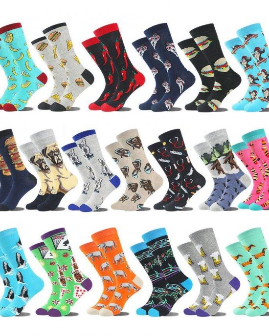 High Quality Funny Dress Socks Colorful Designer Crew Man Tube Sock Knitted Animal Funny Patterned Socks High Quality Funny Dress Socks Colorful Designer Crew Man Tube Sock Knitted Animal Funny Patterned Socks