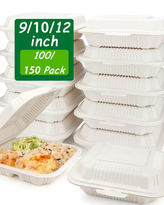 Eco-Friendly Disposable Sealable Food Container Rectangle Food Packing Box Degradable 4 Grid Wet Pressed Pulp Lunch Box Eco-Friendly Disposable Sealable Food Container Rectangle Food Packing Box Degradable 4 Grid Wet Pressed Pulp Lunch Box