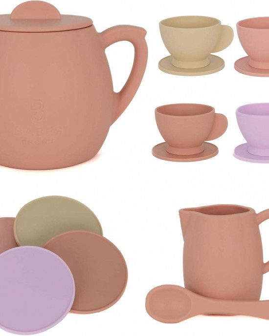 Silicone Tea Party Set for Toddlers, Tea Pot Cups Pretend Party Play Toy, Cute Boutique Silicone Tea Set Kids, Tea Party Set Toy Silicone Tea Party Set for Toddlers, Tea Pot Cups Pretend Party Play Toy, Cute Boutique Silicone Tea Set Kids, Tea Party Set Toy