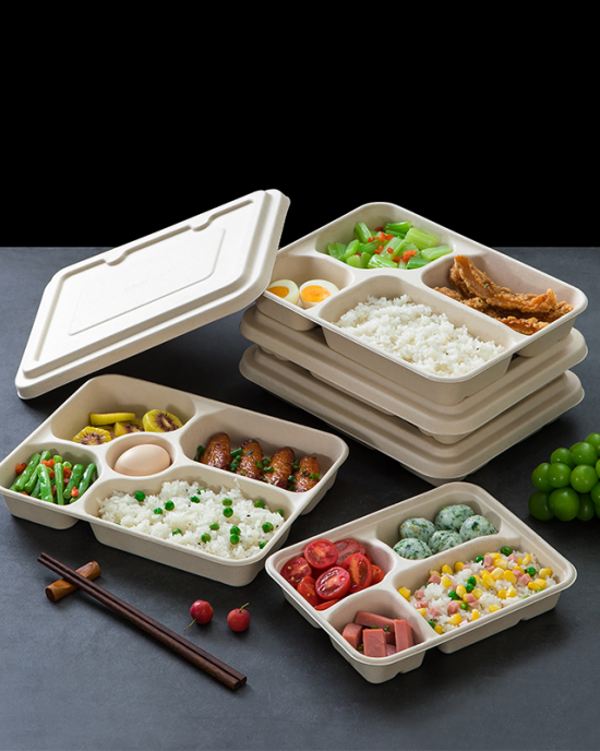 Lunch Box Biodegradable Box Disposable Rectangular American Single Double Grid Pulp Lunch Box Thickened Salad Takeaway Lunch Box Biodegradable Box Disposable Rectangular American Single Double Grid Pulp Lunch Box Thickened Salad Takeaway