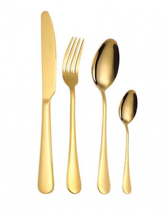 Low Price Bulk Gold Plated Stainless Steel Cutlery Set Spoon and Fork Knife Flatware Set Wedding Party Low Price Bulk Gold Plated Stainless Steel Cutlery Set Spoon and Fork Knife Flatware Set Wedding Party