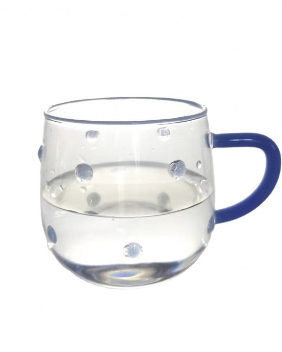 Wholesale High Borosilicate Tea Coffee Mug Brown Handmade Glass Cup Handle Dot Color Heat Resistant Borosilicate Accessories Wholesale High Borosilicate Tea Coffee Mug Brown Handmade Glass Cup Handle Dot Color Heat Resistant Borosilicate Accessories