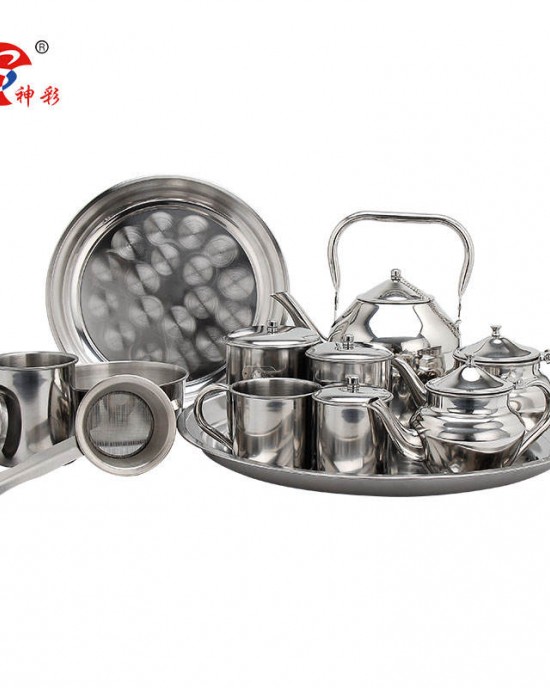 Elegant Appearance Hot Sale 12 Pcs Stainless Steel Tea Sets Elegant Appearance Hot Sale 12 Pcs Stainless Steel Tea Sets