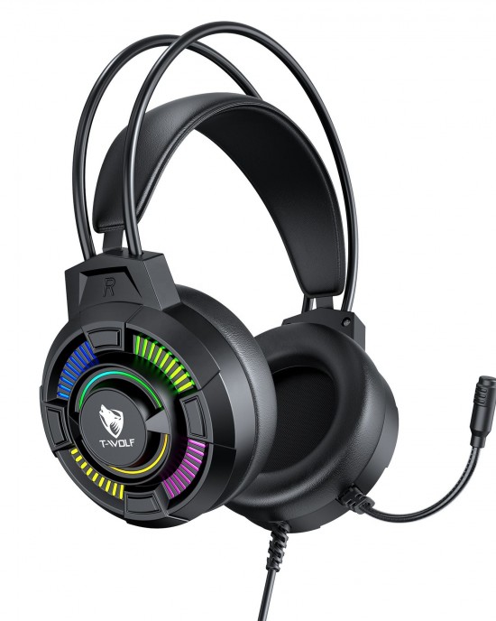 Professional Foldable Noise Cancelling Headset Cool Gaming Luminous LED Wired Over-Ear Headphone Stereo Earphones For PC Home Professional Foldable Noise Cancelling Headset Cool Gaming Luminous LED Wired Over-Ear Headphone Stereo Earphones For PC Home