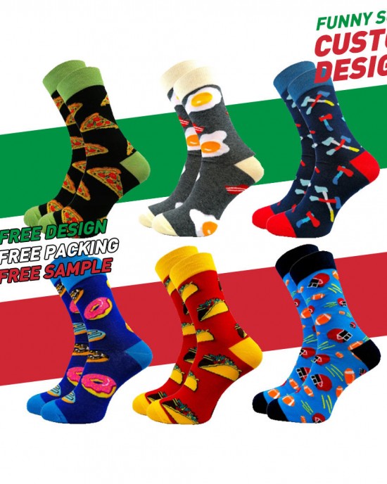 Custom Funny Socks Support Free Design Novelty Socks Custom Pattern Logo Design Cotton Crew Funny Socks Jacquard Knitted Custom Funny Socks Support Free Design Novelty Socks Custom Pattern Logo Design Cotton Crew Funny Socks Jacquard Knitted