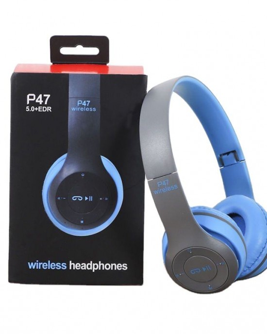 P47 Wireless Headphones Over Ear Headset Foldable Bass Mic HIFI Stereo Music Earphone Support Head-mounted P47 Wireless Headphones Over Ear Headset Foldable Bass Mic HIFI Stereo Music Earphone Support Head-mounted