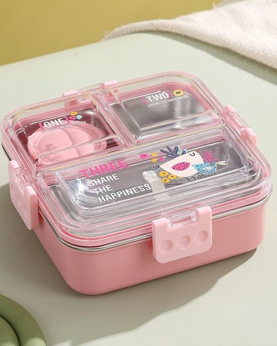 Three Compartment Food Container Stainless Steel Bento Lunch Box 3 Compartment School Food Storage with Custom Logo Three Compartment Food Container Stainless Steel Bento Lunch Box 3 Compartment School Food Storage with Custom Logo