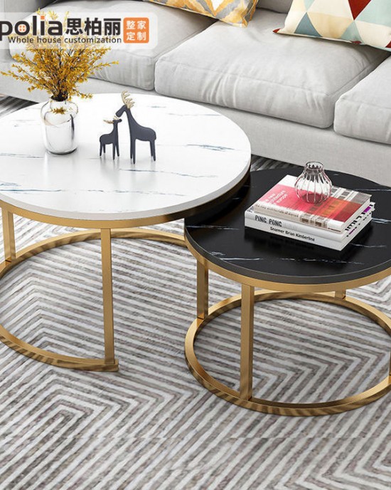 Modern Nordic Coffee Table Living Room Simple Tea Table Set Small Light Luxury Apartment Table White Black Modern Nordic Coffee Table Living Room Simple Tea Table Set Small Light Luxury Apartment Table White Black