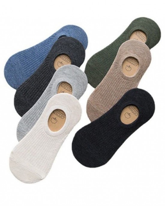 Summer Invisible Socks 100% Cotton Casual Socks Silicone Gel Anti Slip Boat Men's Socks Summer Invisible Socks 100% Cotton Casual Socks Silicone Gel Anti Slip Boat Men's Socks