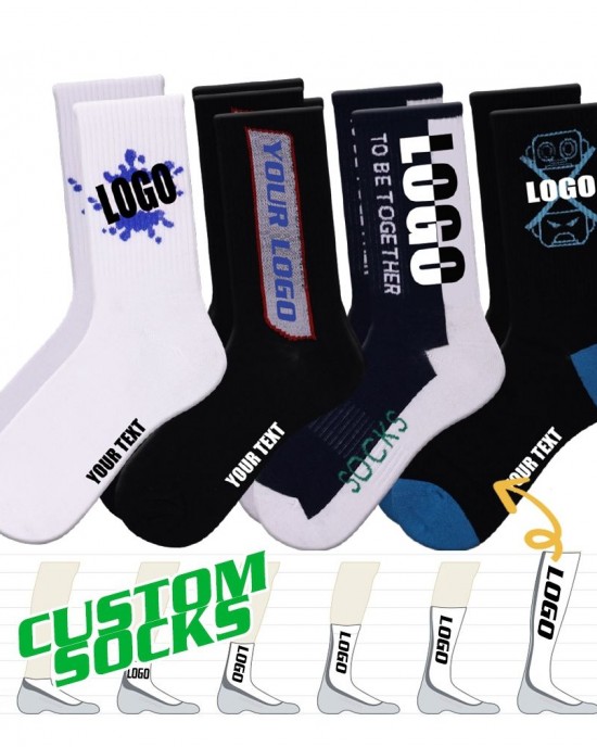 FREE DESIGN & MOCKUP Custom Sock Manufacturer High Quality Cotton Design Your Own Logo Crew Sock Custom Made Logo Casual Sock FREE DESIGN & MOCKUP Custom Sock Manufacturer High Quality Cotton Design Your Own Logo Crew Sock Custom Made Logo Casual Sock