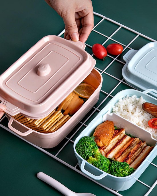 GREENSIDE Wholesale Rectangular Plastic Lunch Bento Box for Picnics & Salad Storage Preservation Feature Custom Logo Print GREENSIDE Wholesale Rectangular Plastic Lunch Bento Box for Picnics & Salad Storage Preservation Feature Custom Logo Print