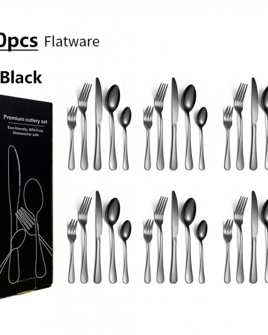 Paper Box Packing Stainless Steel Knife Spoon Fork Cutlery Set 30PCS Restaurant Flatware Sets Paper Box Packing Stainless Steel Knife Spoon Fork Cutlery Set 30PCS Restaurant Flatware Sets
