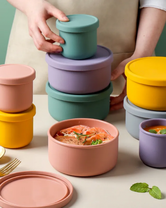 Cute Kid Children's Insulated Portable Heated Bento Silicone Food Container School Lunch Box Set for School Kid Adult Children Cute Kid Children's Insulated Portable Heated Bento Silicone Food Container School Lunch Box Set for School Kid Adult Children