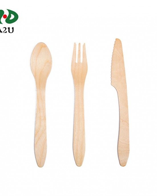 Restaurant Knife Fork Spoon Eco Friendly Degradable Disposable Wooden Cutlery Set Restaurant Knife Fork Spoon Eco Friendly Degradable Disposable Wooden Cutlery Set