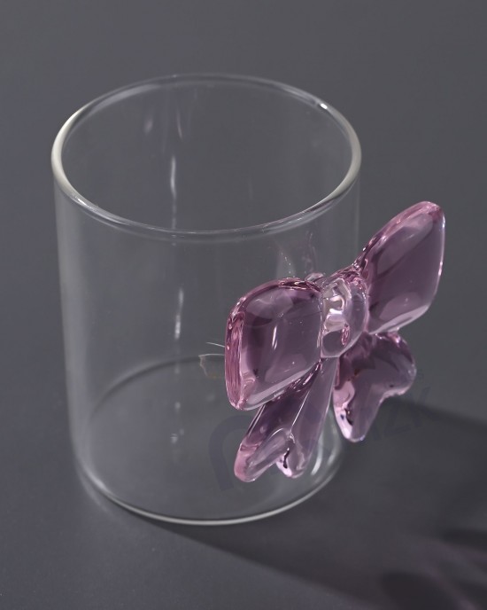 3D Bow Knot High Borosilicate Glass Tea Cups Pink Bow Tie Glass Water Cup Coffee Mug Mug for Gift Wedding 3D Bow Knot High Borosilicate Glass Tea Cups Pink Bow Tie Glass Water Cup Coffee Mug Mug for Gift Wedding