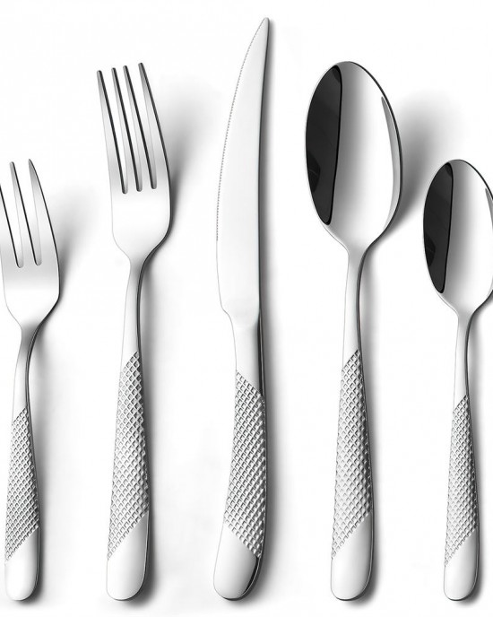 AOOSY Stainless Steel Restaurant Hotel Flatware for Wedding Silverware Set Knife Fork Spoon Complete Table Metal Cutlery AOOSY Stainless Steel Restaurant Hotel Flatware for Wedding Silverware Set Knife Fork Spoon Complete Table Metal Cutlery