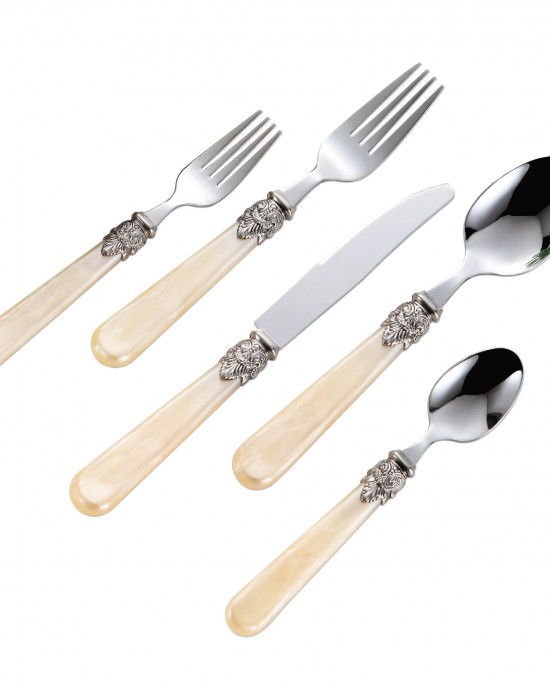 French Acrylic Handle Flatware Set High Quality 304 Stainless Steel Knife Spoon and Fork Luxury Cutlery Set French Acrylic Handle Flatware Set High Quality 304 Stainless Steel Knife Spoon and Fork Luxury Cutlery Set