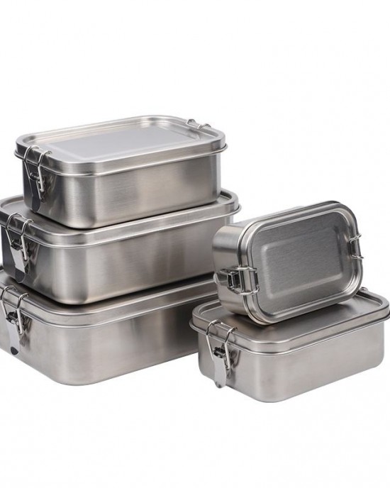 Nicety Food grade 304 leakproof stainless steel lunch box 800/1200/1400ml silicone seal ring square steel lunch box Nicety Food grade 304 leakproof stainless steel lunch box 800/1200/1400ml silicone seal ring square steel lunch box