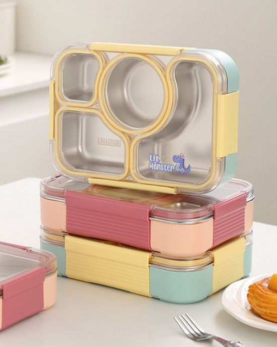 Reusable on the Go Meal Leak Proof Stainless Steel School Lunch Boxes Kids Bento Tiffin Lunch Box for School Children Kids Reusable on the Go Meal Leak Proof Stainless Steel School Lunch Boxes Kids Bento Tiffin Lunch Box for School Children Kids